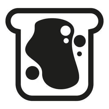 Toast slice with jam spread icon concept Stock Illustration