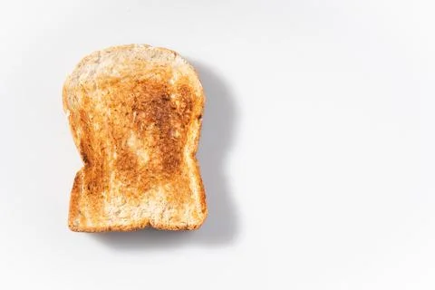 Toast slice on white background Stockfoto's