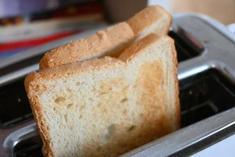 Toast slices in a toaster Photos