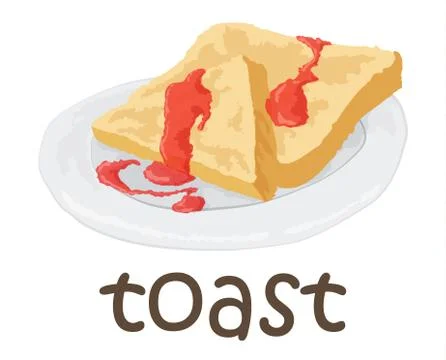 Toast sticker Illustrazione stock