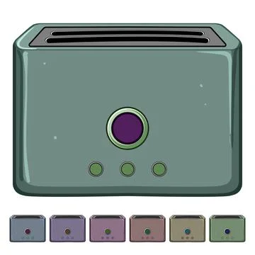 Toast toaster bread cartoon vector graphic 스톡 일러스트