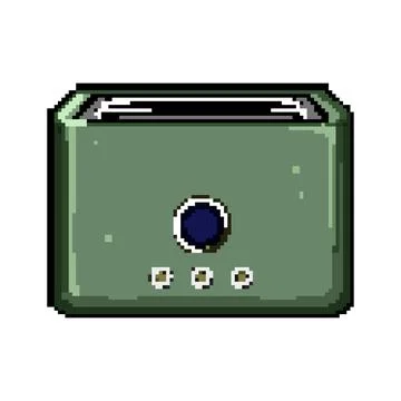 Toast toaster bread pixel art vector illustration Stockillustratie