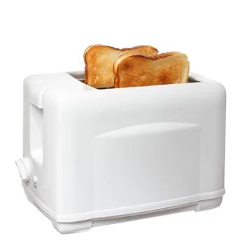 Toast in toaster Stock Photos