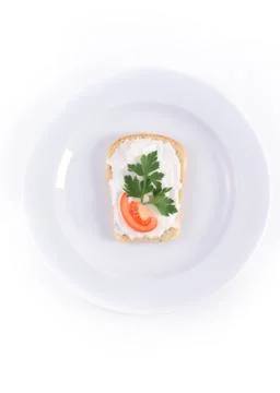 Toast with tomato Stock Photos