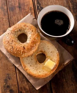 Toasted bagel Stock Photos
