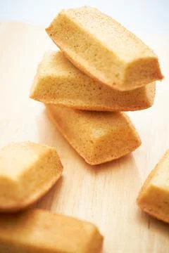 Toasted bread on a cutting board Stock Photos