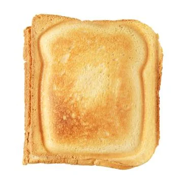 Toasted bread isolated on white background Stock Photos