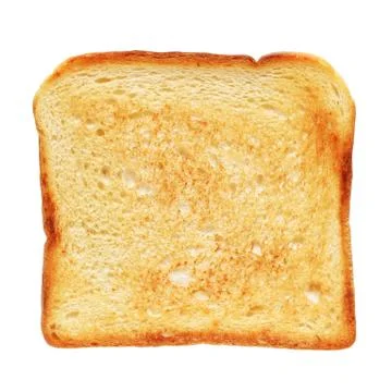 Toasted bread isolated on white background Stock Photos