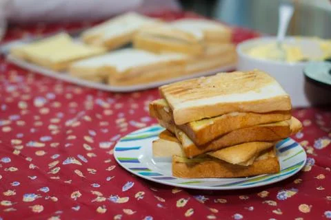 Toasted bread Stock Photos