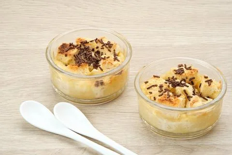 Toasted Bread Pudding Stock Photos