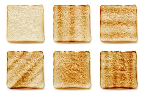 Toasted bread for sandwich 3D isolated vector Stock Illustration