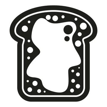 Toasted bread slice with jam or spread icon イラスト素材