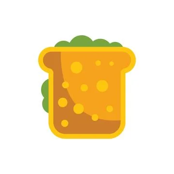 Toasted bread slice with lettuce and melted cheese filling a tasty sandwich イラスト素材