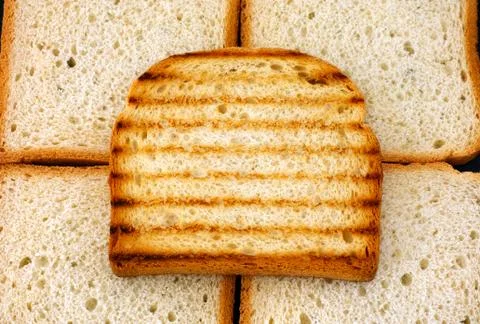 Toasted bread slice Stock Photos