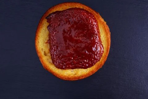 Toasted bread with a slice Stock Photos