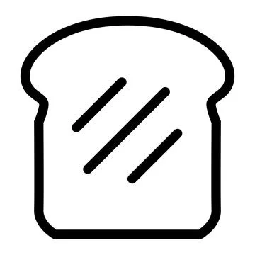 Toasted bread slices. Bread slices sign. Breakfast Item sign. Illustration
