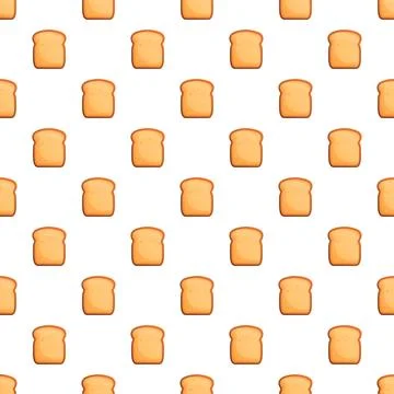 Toasted bread slices seamless pattern for breakfast food Illustrazione stock