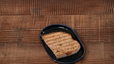 Toasted buckwheat bread Stock Footage 183513526