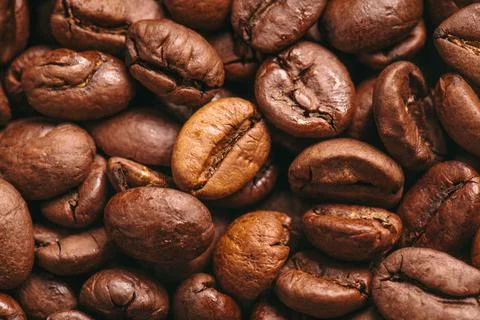 Toasted Coffee bean texture. High Quality photo. Stock Photos