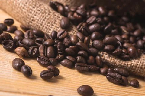 Toasted coffee beans Stock Photos