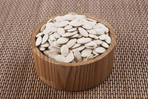 Toasted pumpkin seeds Stock Photos