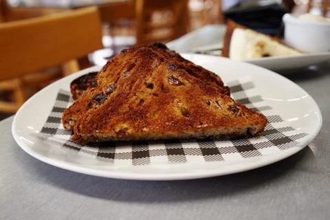 Toasted Raisin Bread Stock Photos