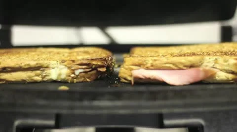 Toasted sandwich in eatery Stock Footage 11134622