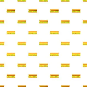 Toasted sandwich repeating pattern creating breakfast background Illustrazione stock