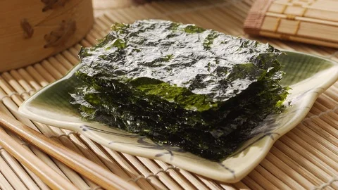 Toasted Seaweed Snacks Stock Footage 122692649
