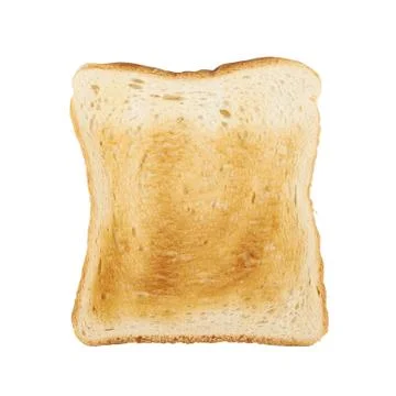 Toasted slice of bread isolated Stock Photos