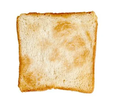 Toasted slice bread isolated on white background Stock Photos