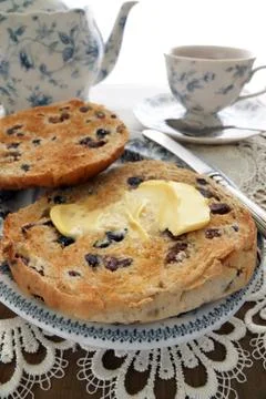 Toasted teacakes Stock Photos