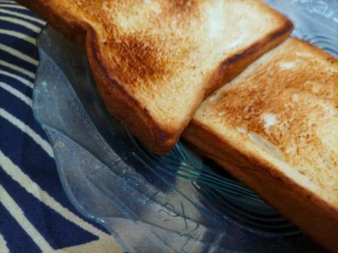 Toasted white bread Foto stock