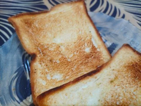 Toasted white bread Foto stock