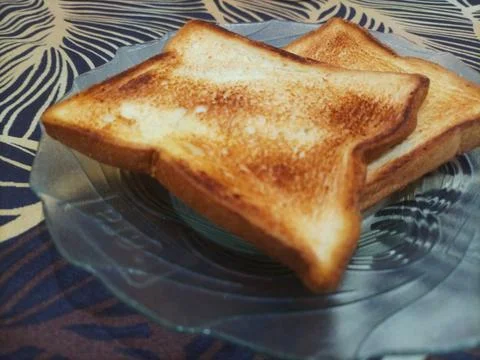Toasted white bread Foto stock