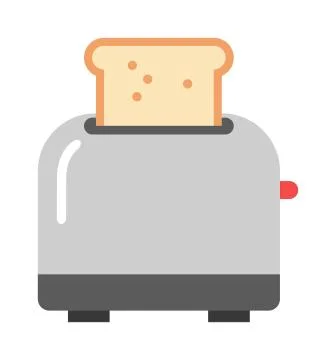 Toaster and bread vector illustration Stock Illustration