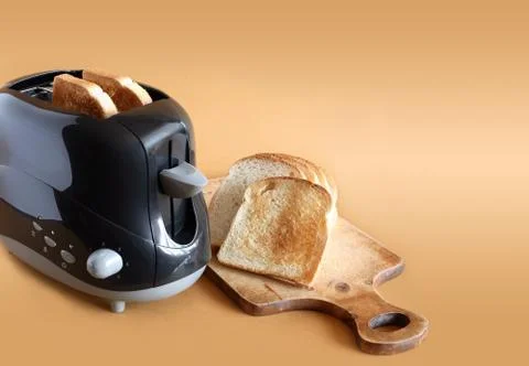 Toaster and toasts Stock Photos