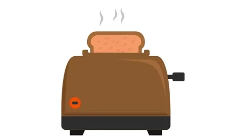 Toaster animation Stock Footage 302854208