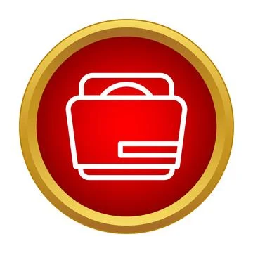Toaster appliance icon with bread on red background Illustrazione stock