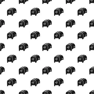Toaster appliance seamless pattern for kitchen background Illustrazione stock