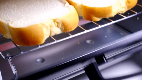 Toaster with Bread Stock Footage 332886946