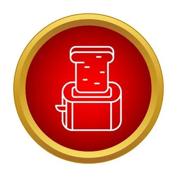 Toaster with bread inside electric kitchen appliance icon イラスト素材