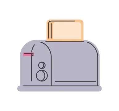 Toaster bread kitchen icon Stock Illustration