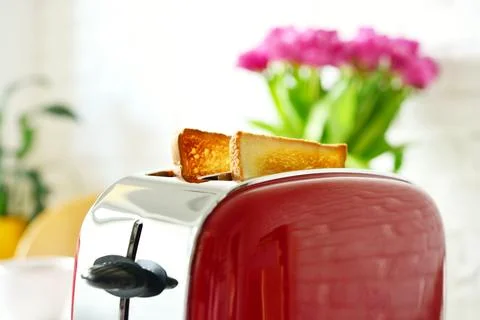Toaster with bread Stock Photos