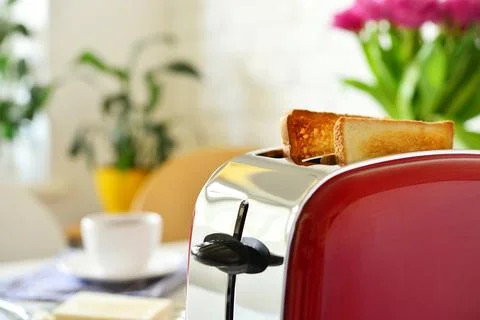 Toaster with bread Foto stock