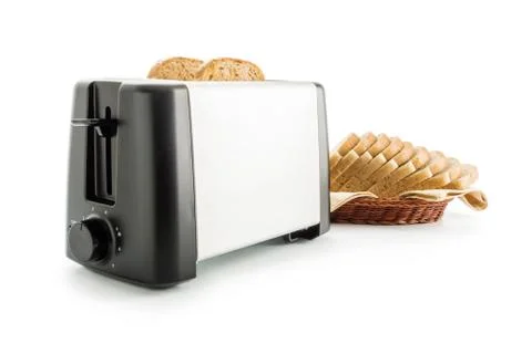 Toaster with bread slices Foto stock