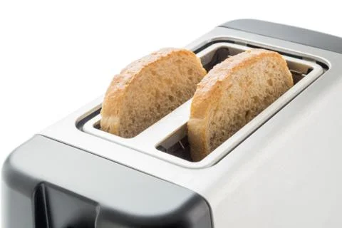 Toaster with bread slices Foto stock