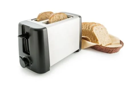 Toaster with bread slices Foto stock