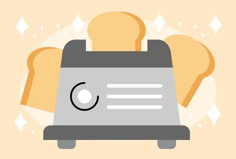 Toaster Concept Illustration Vector Style Illustration Stock Illustration