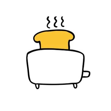 Toaster doodle icon, vector illustration Stock Illustration